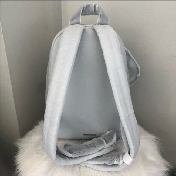 Rebecca Minkoff Mini Mab Leather Backpack‎ Tote Bag, Gray, Designer Luxury, NWT - Picture 9 of 16